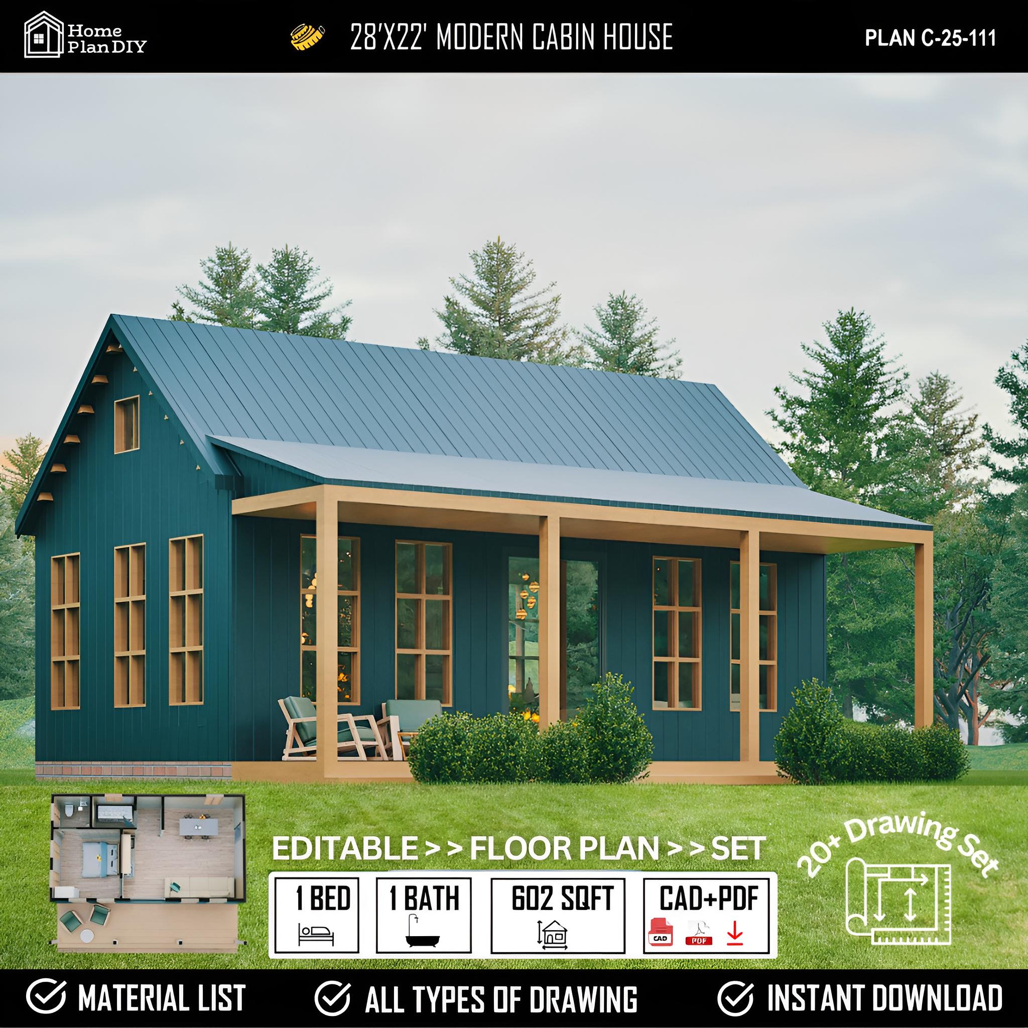 Lean Cottage Architectural Plans