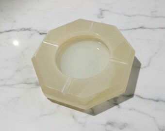 Handcrafted Onyx Marble Ashtray, Octagon Cigar Tray, Luxury Decor,Ashtray,gift for lover