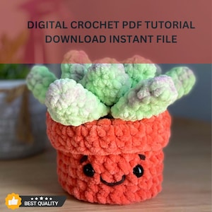 Easy Plant Crochet Pattern - Digital PDF File, Instant Download for Handmade Amigurumi Plantt, plant crochet, cute crochet, crochet digital