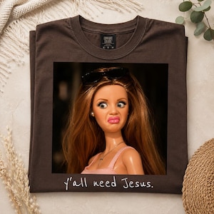 Ya'll need Jesus PNG, Trendy Mom png, Christian Png, Disgusted Doll PNG, Sarcastic Sublimation Design | Funny PNG | Sassy T-Shirt image 2