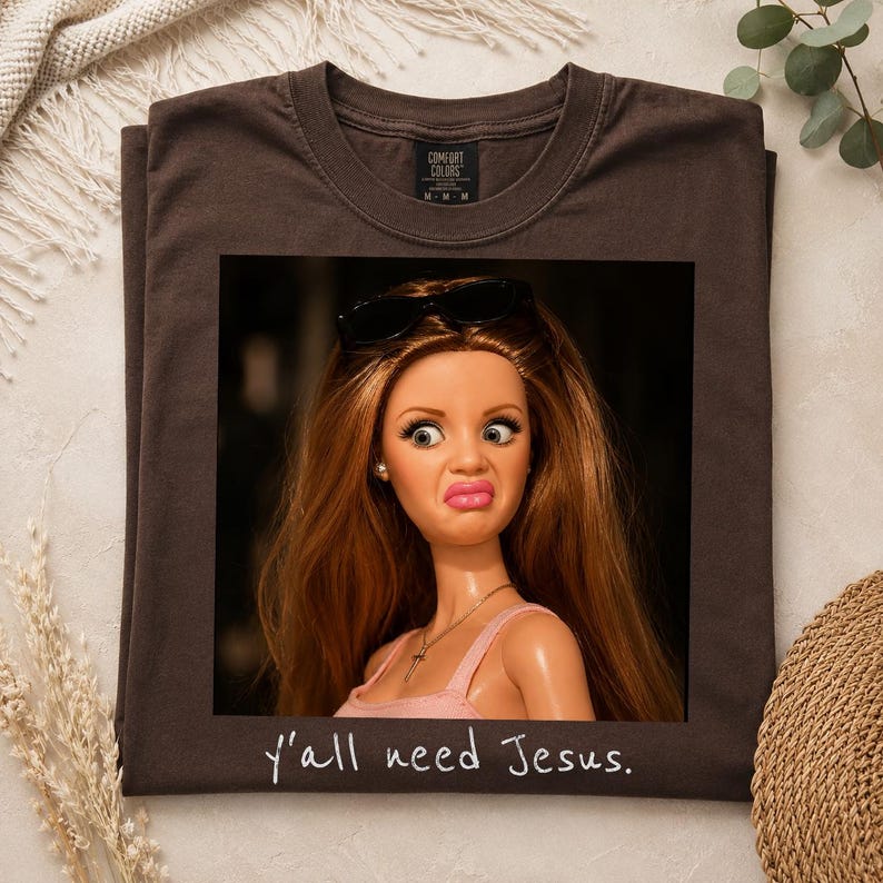 Ya'll need Jesus PNG, Trendy Mom png, Christian Png, Disgusted Doll PNG, Sarcastic Sublimation Design | Funny PNG | Sassy T-Shirt image 2