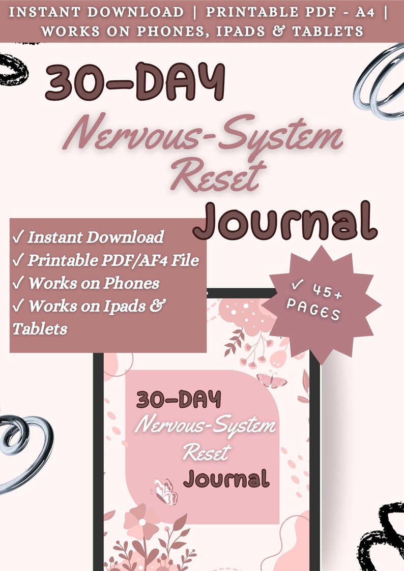 30-day Nervous System Reset Journal | Guided Burnout Recovery ...