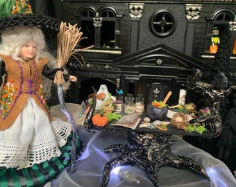 Handmade Dollhouse Good Witch Table, 1:12, Haunted Dollhouse, Fairy Garden
