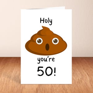 Bon sang, tu as 50 ans !, carte d'anniversaire, carte drôle.