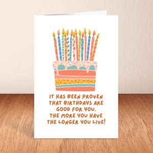 Bonne carte d'anniversaire pour vous. Carte de blague.
