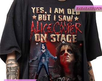 Alice Cooper On Stage Unisex Vintage Png, Alice Cooper Png, Classic Alice Cooper Png, Retro Alice Cooper Png, Alice Cooper Fans Gift