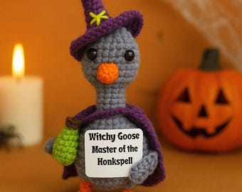 Crochet Witch Goose Pattern: Halloween Amigurumi (PDF Pattern)