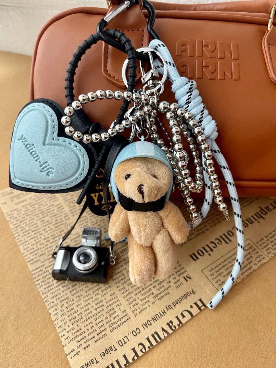 Louis Vuitton Leather Bag Charm Bear - Etsy