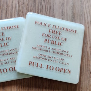 Police Box Message Coaster image 2