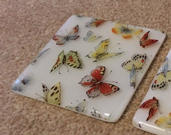 Printed Beautiful Butterflies Coaster