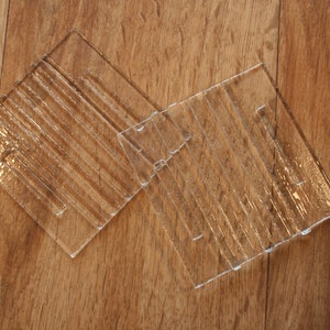 Crystal Clear Raised 3D Stripe Coaster image 2