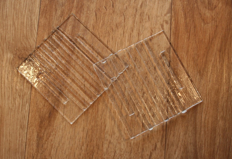 Crystal Clear Raised 3D Stripe Coaster image 2