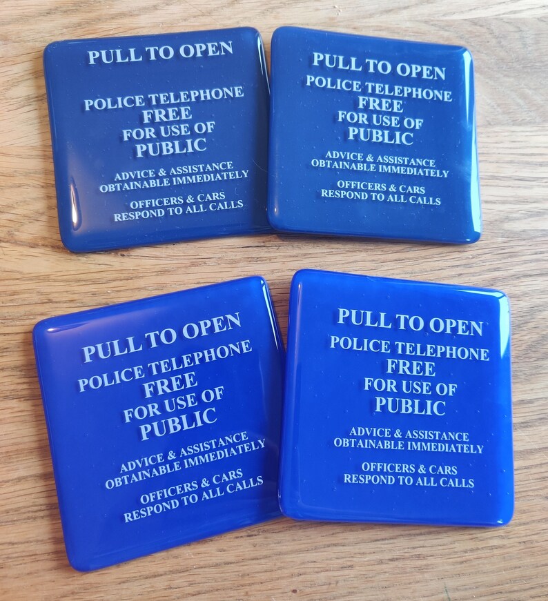 Police Box Message Coaster image 3