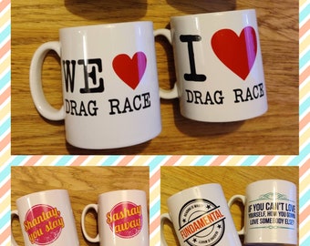 Lucky Dip Ru Paul Mug - Drag Race Inspired Designs, Stock Clearance, Reading is Fundamental, Love Yourself, Not Today Satan, Queen, Love