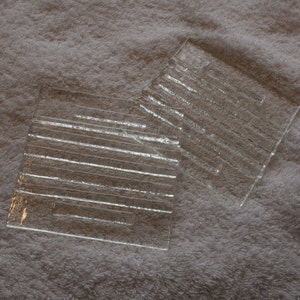 Crystal Clear Raised 3D Stripe Coaster image 4