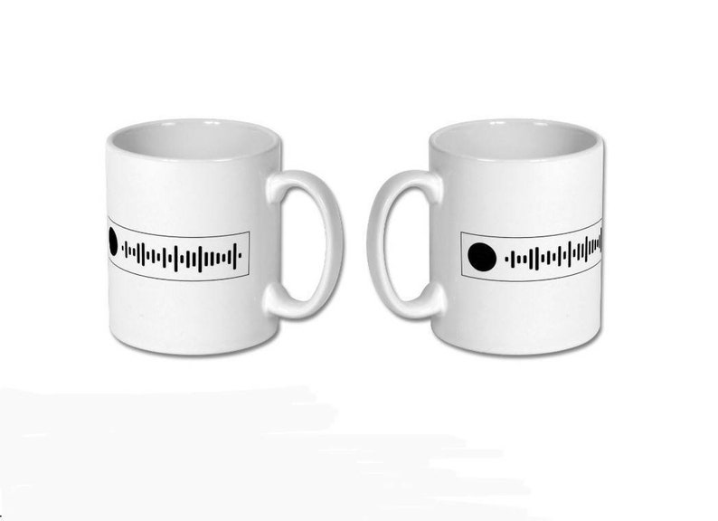 Mystery QR Code Mug. Silly Humour. Juvenile. Puerile. Childish. Rickroll. Meme. Troll. Internet. Rick Astley. Never Gonna Give You Up. SpotifyCode (B&W)