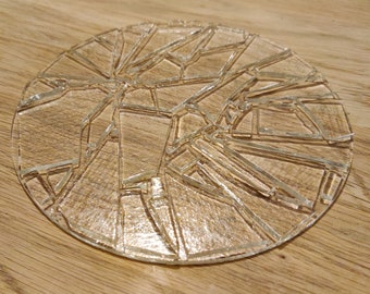 Decorative Circular Glass Panel - Shattered Glass Effect. Smashing the Glass Ceiling!