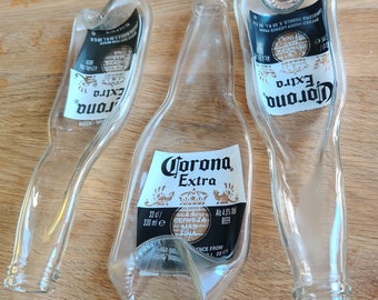 100% Recycled Corona Bottle Bowl with Label