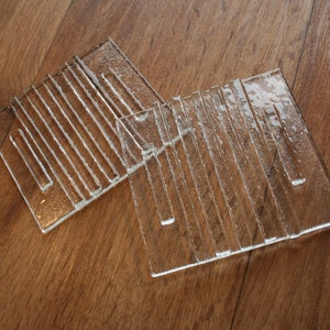 Crystal Clear Raised 3D Stripe Coaster image 3