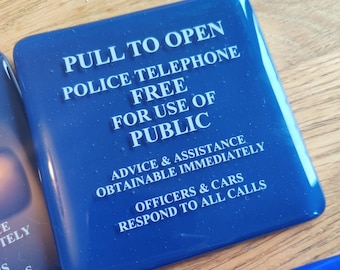 Police Box Message Coaster