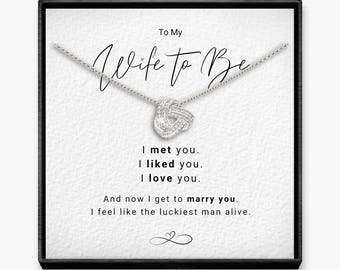 Met Liked Love Wife To Be -Engagement Gift - Silver Necklace