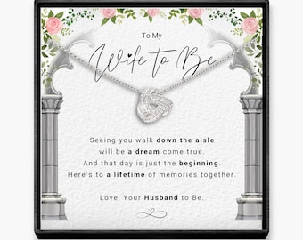 Wife To Be Infinity Necklace – Sterling Silver, Cubic Zirconia