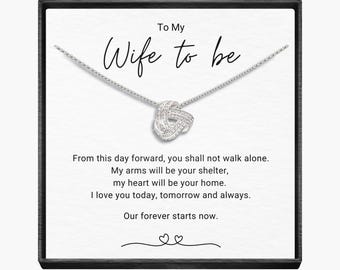 Wife To Be - Infinity Necklace, Gift for Her, Wedding Gift, Necklaces for Women, Silver Necklace, Wife To Be Gift, Personalised Necklace