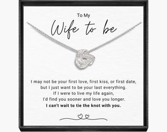 My Wife to Be - Infinity Knot Necklace, Gifts for Her, Necklace for Her, Fiancé Necklace, Wife to Be Gift, Engagement Gift