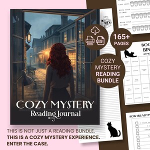 Book Lover Gift Cozy Mystery Bundle PDF, Reading Journal, Archetype Quiz & Detective Cards, Printable Reader Experience