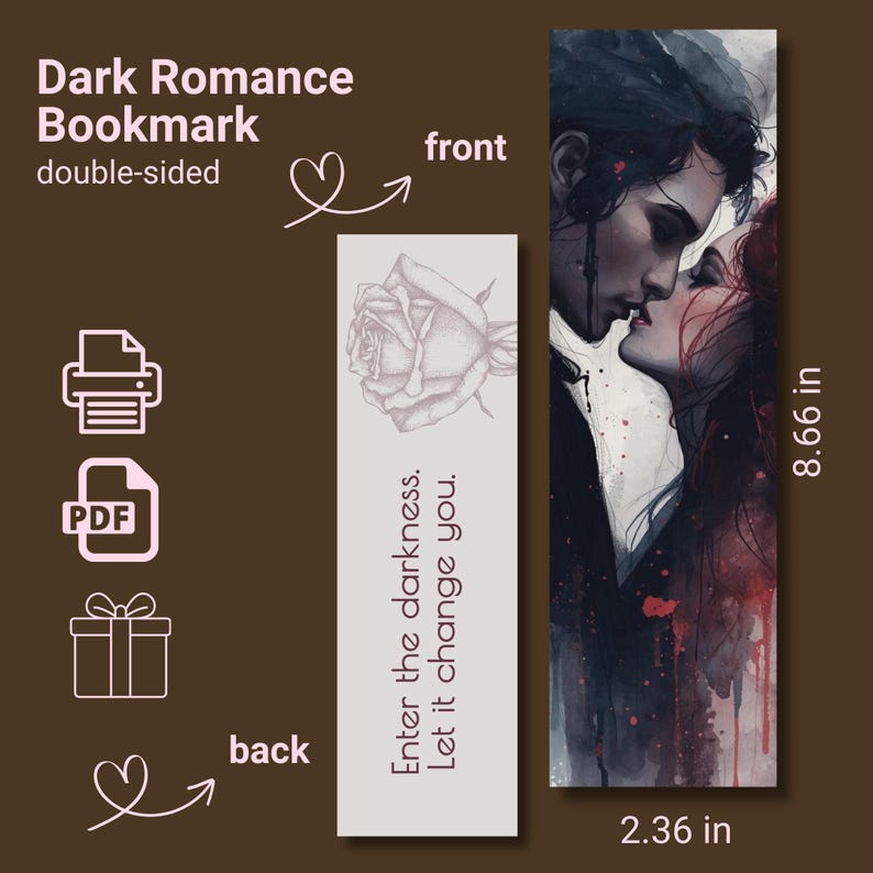 Dark Romance Reading Ritual Set PDF, Book Journal & Challenge Pack ...