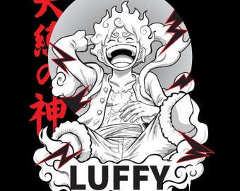 Gear 5 Luffy PNG SVG, Sun God Nika Joy Boy Design (Download digitale)