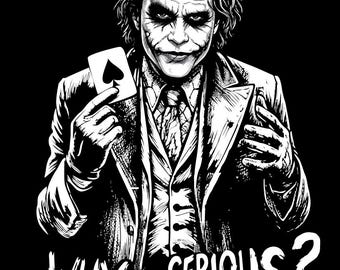 Heath Ledger Joker PNG - Warum so seriös Design (Digitale Datei)