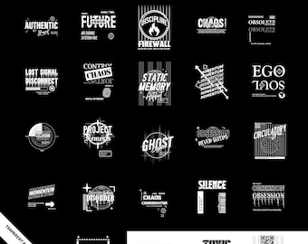 Streetwear Typografie Designs | Digitales PNG- und SVG-Paket | Transparente Hintergrundgrafiken