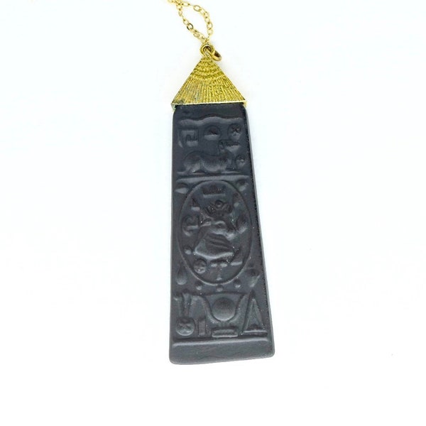 Antique Wedgewood Egyptian Revival Jasperwear Amulet Pendant c.1970s