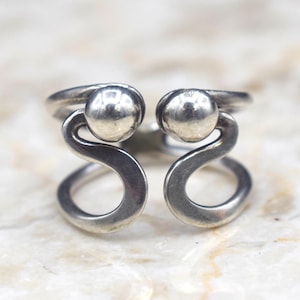 Vintage Sterling Silver Modernist Ring c.1970s