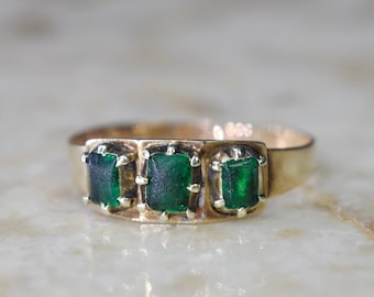 Antique Georgian 14k Gold Paste Ring c.1830s