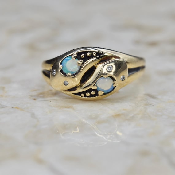 ヴィンテージ ビクトリアン リバイバル 14K ゴールド ダブル