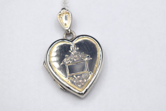 Vintage Sterling Silver Sweetheart Locket