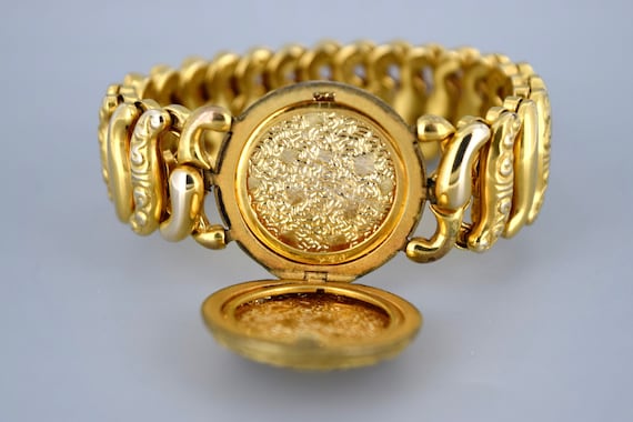 Vintage Expansion Bracelet with Locket Compartment