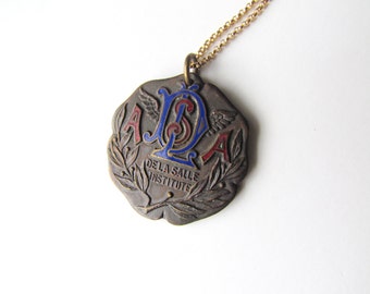 SALE-Antique Running Medal /De La Salle Institute c.1920s