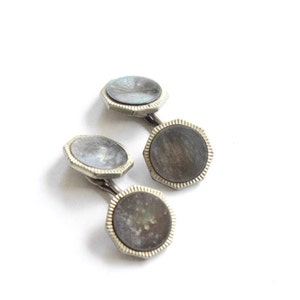 Antique Cuff Links with Abalone  c.1920s