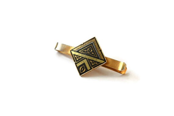 Vintage Damascene Money Clip and Cuff Link Gift S… - image 4