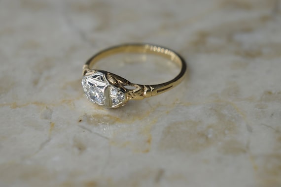 Antique Art Deco Diamond Ring - image 3