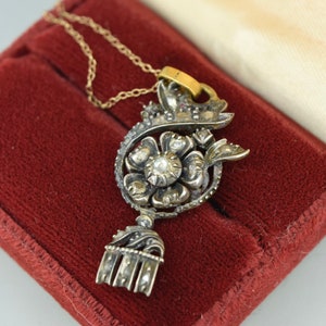 Vintage Georgian Revival Pendant with Rose Cut Diamonds