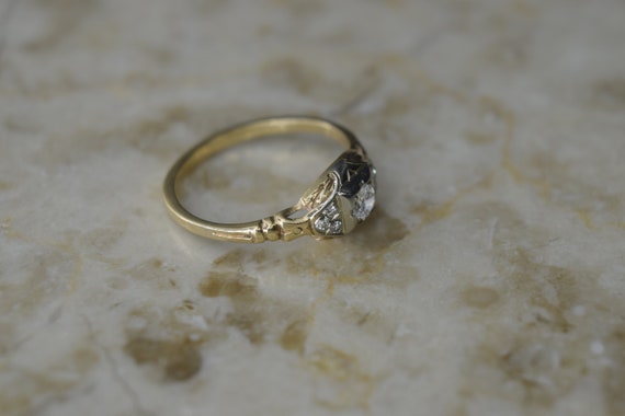Antique Art Deco Diamond Ring - image 4