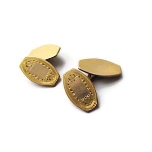 Antique Cuff Links / Art Deco Gold Filled Cuff Links c.1920
