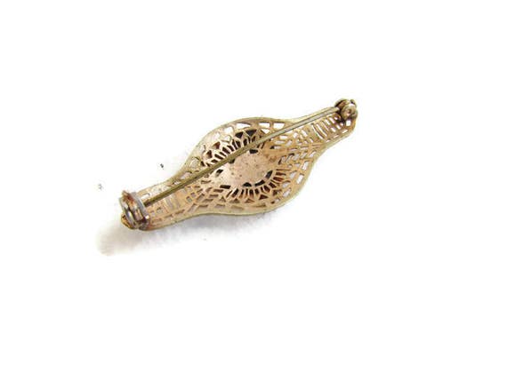 Vintage Worlds Fair 1940 Filigree Brooch - image 5