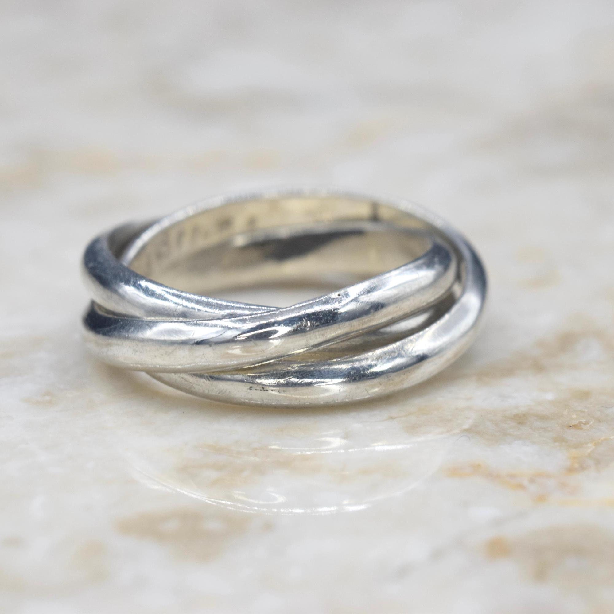 Vintage Mexican Sterling Silver Rolling Band Ring C.1970s - Etsy