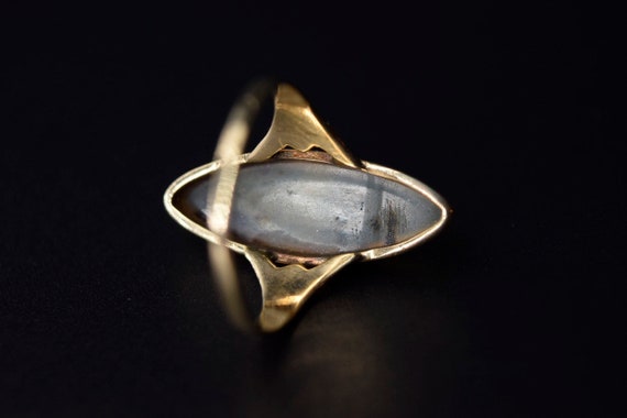 Antique 14k Gold Dendraric Agate Ring c.1910 - image 4