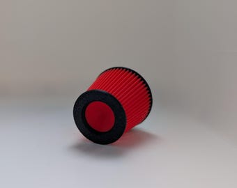 Llavero con filtro cónico impreso en 3D, adorno para coche modificado, accesorio para bolsa de filtro de aire tuneado